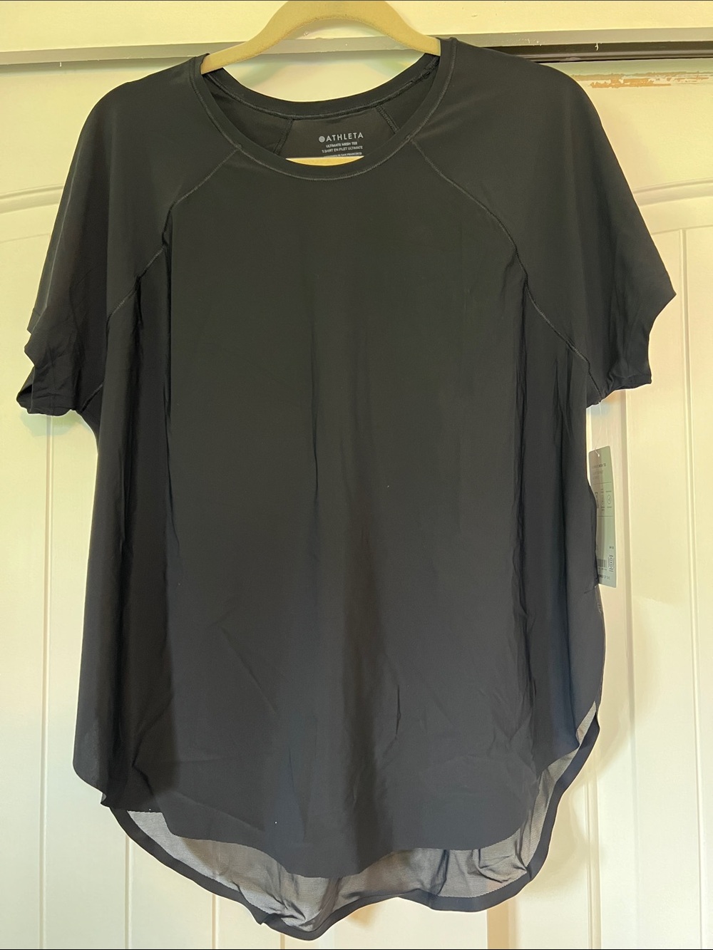 Athleta Black Ultimate Mesh Tee - size XL